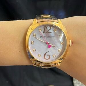 Betsey Johnson Gold and Purple Women's Watch